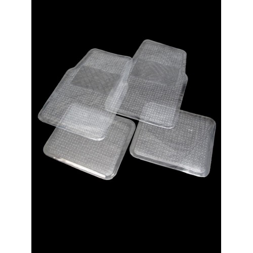 Car Mats 4PC UNIVERSAL CLEAR VINYL AUTO MATS